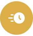 Fast clock icon on yellow background